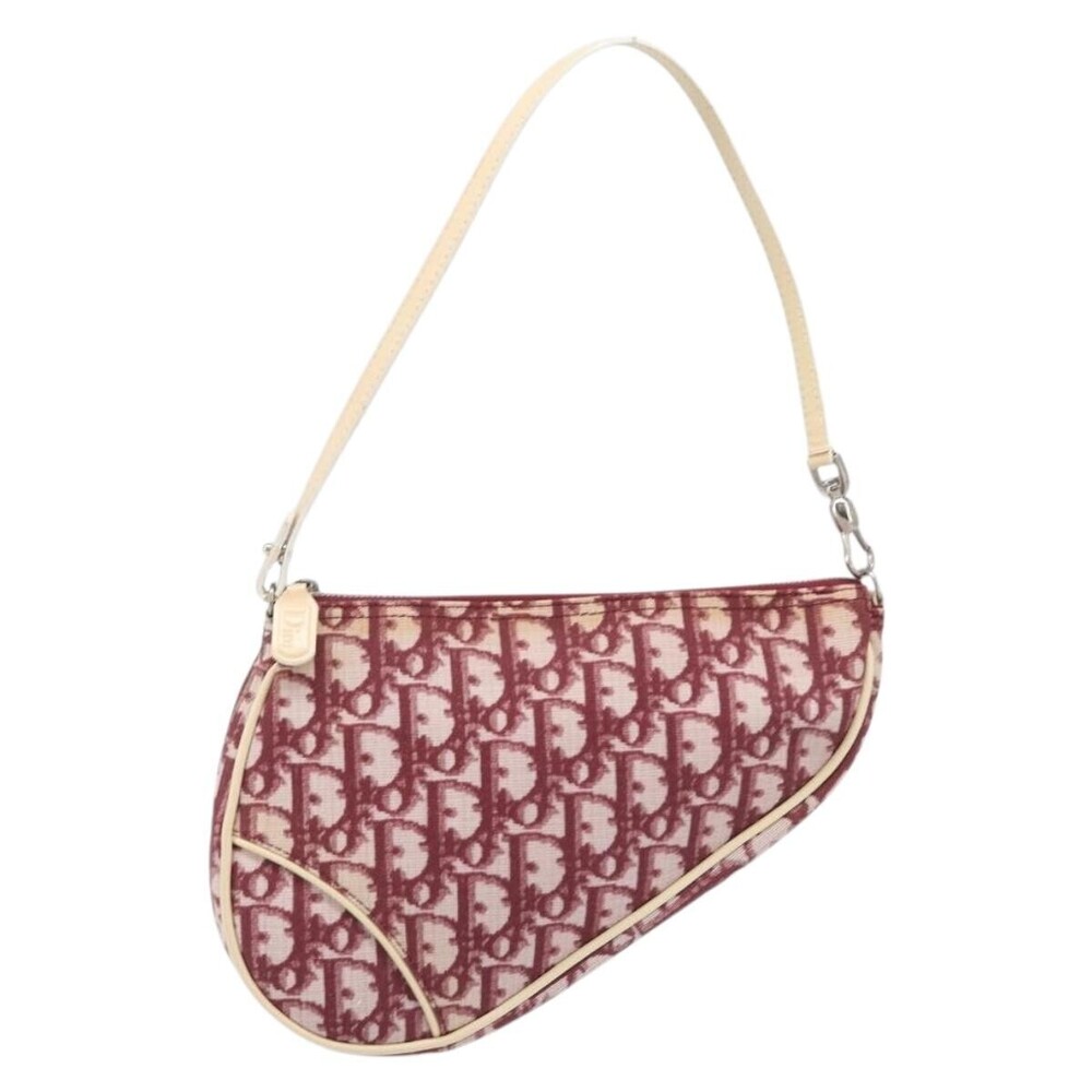 Christian Dior Vintage Saddle Bag Canvas